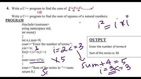 Sum of squares of n natural numbers