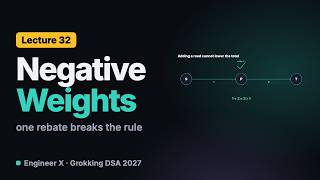 Why Negative Weights Break Dijkstra | Grokking DSA 2027 L32