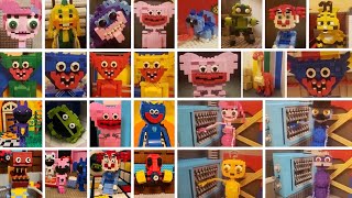 All LEGO POPPY PLAYTIME 1,2,3 & 4 CHARACTERS | Huggy Wuggy’s Creepy World Compilation!