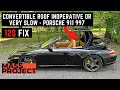 Porsche 911 997 Convertible roof inoperative / not working or very slow - 12$ FIX