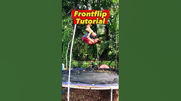 Frontflip tutorial on a trampoline! #frontflip #tutorial #trampoline #backflip #shorts