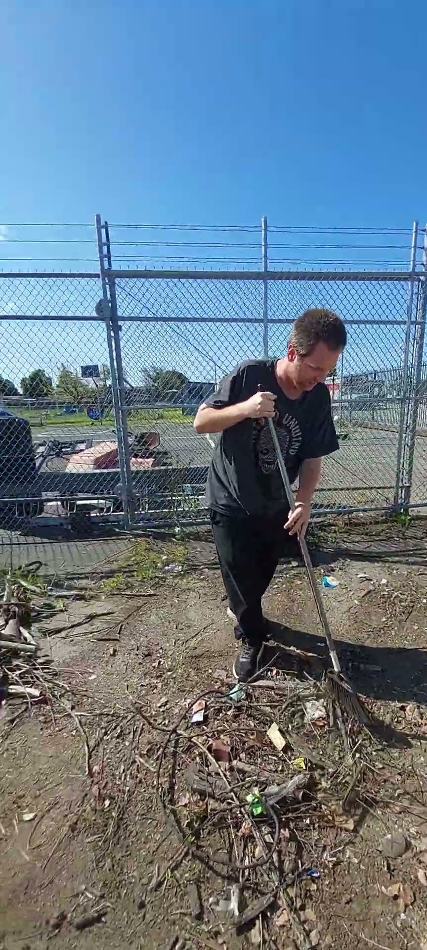 Helping my pastor clean up the church