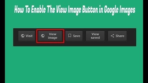 How To Enable The View Image Button in Google Images