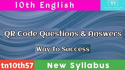 10th English QR Code Questions & Answers l Way To Success