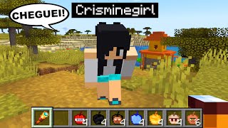 chamei a CRIS MINEGIRL pra testar uma coisa no Minecraft