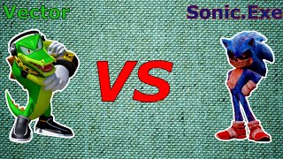 Monster Dice Battles #86 - Vector the Crocodile VS Sonic.Exe the Hedgehog