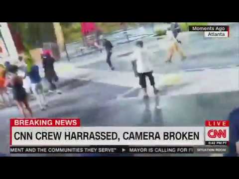 Atlanta Riots 2020 - CNN Crew Attacked Outside Wendy's