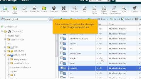 How to change the Joomla directory using cPanel - Joomla Tutorials
