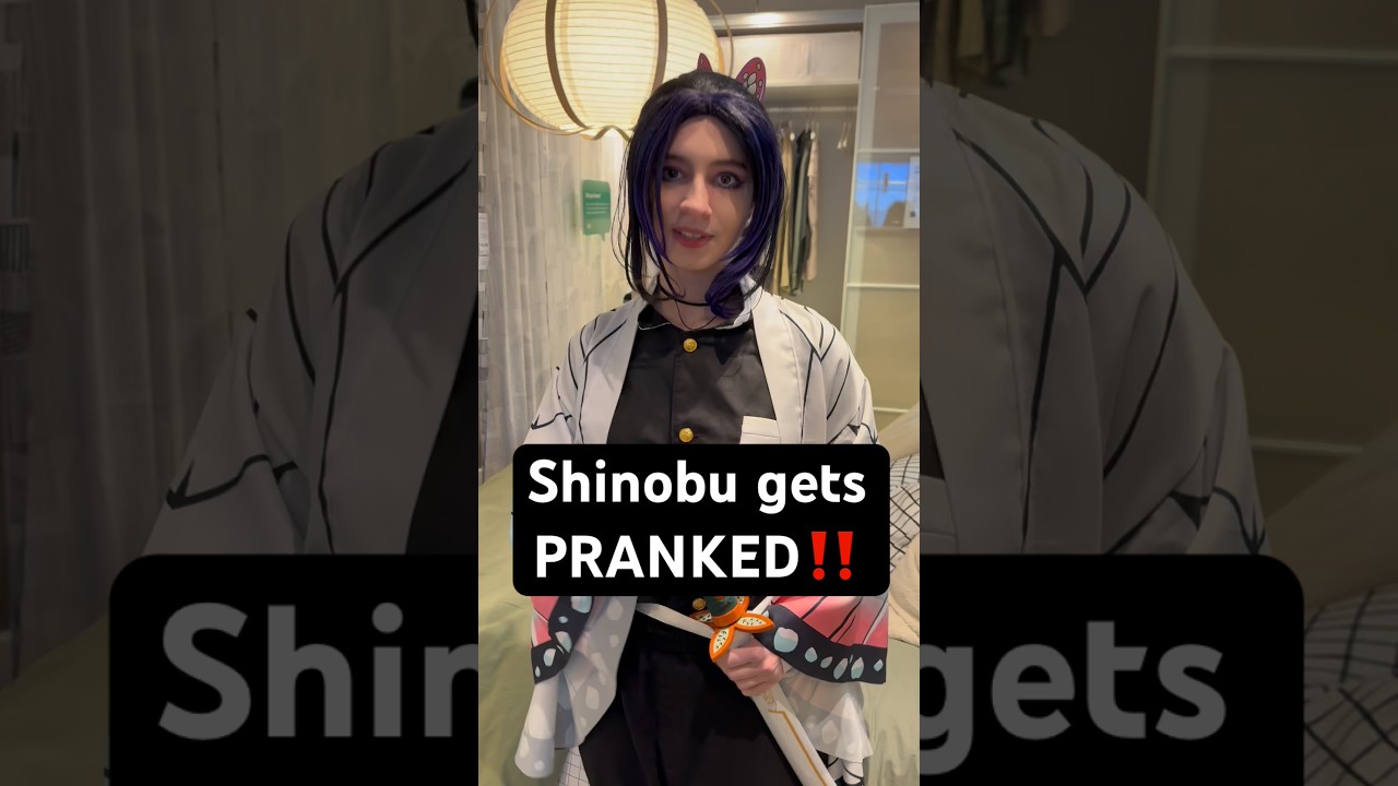 Shinobu is NOT LAUGHING 😭 #anime #demonslayer #giyushino #aprilfools #kimetsunoyaiba