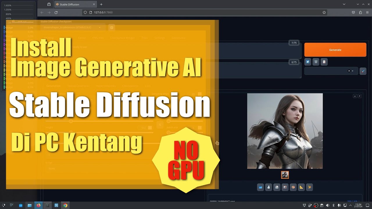 Install Image Generative AI Stable Diffusion di PC Kentang? (tanpa GPU ...