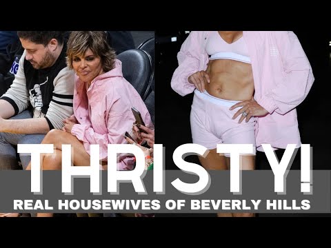 DISTURBING! Lisa Rinna FLASHES Her NAKED TUMMY In Bra and Boxers at Lakers Game!