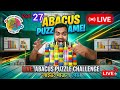 🛑LIVE 🧩 brain power puzzle game part -27#asmr#puzzle#Abacus
