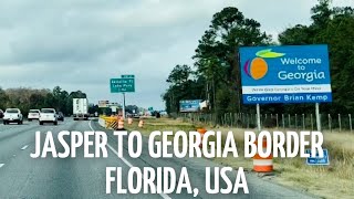 Driving from Jasper to Georgia border, I-75 North, Florida, USA