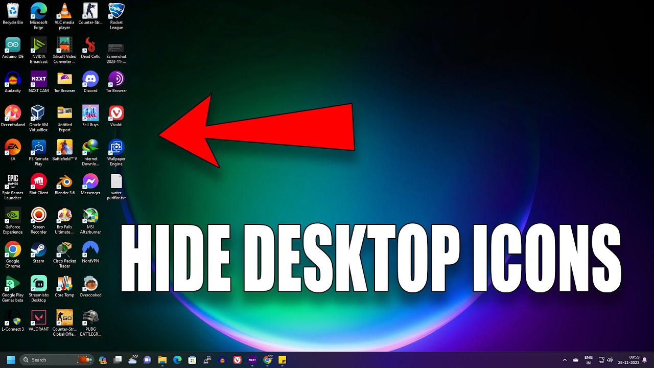 How To Hide Desktop icons on Windows 11 - YouTube