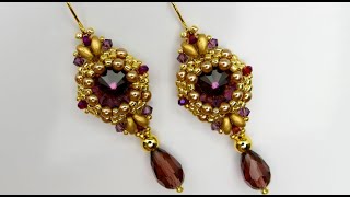 Beautiful Earrings/14mm rivolis/Tutorial