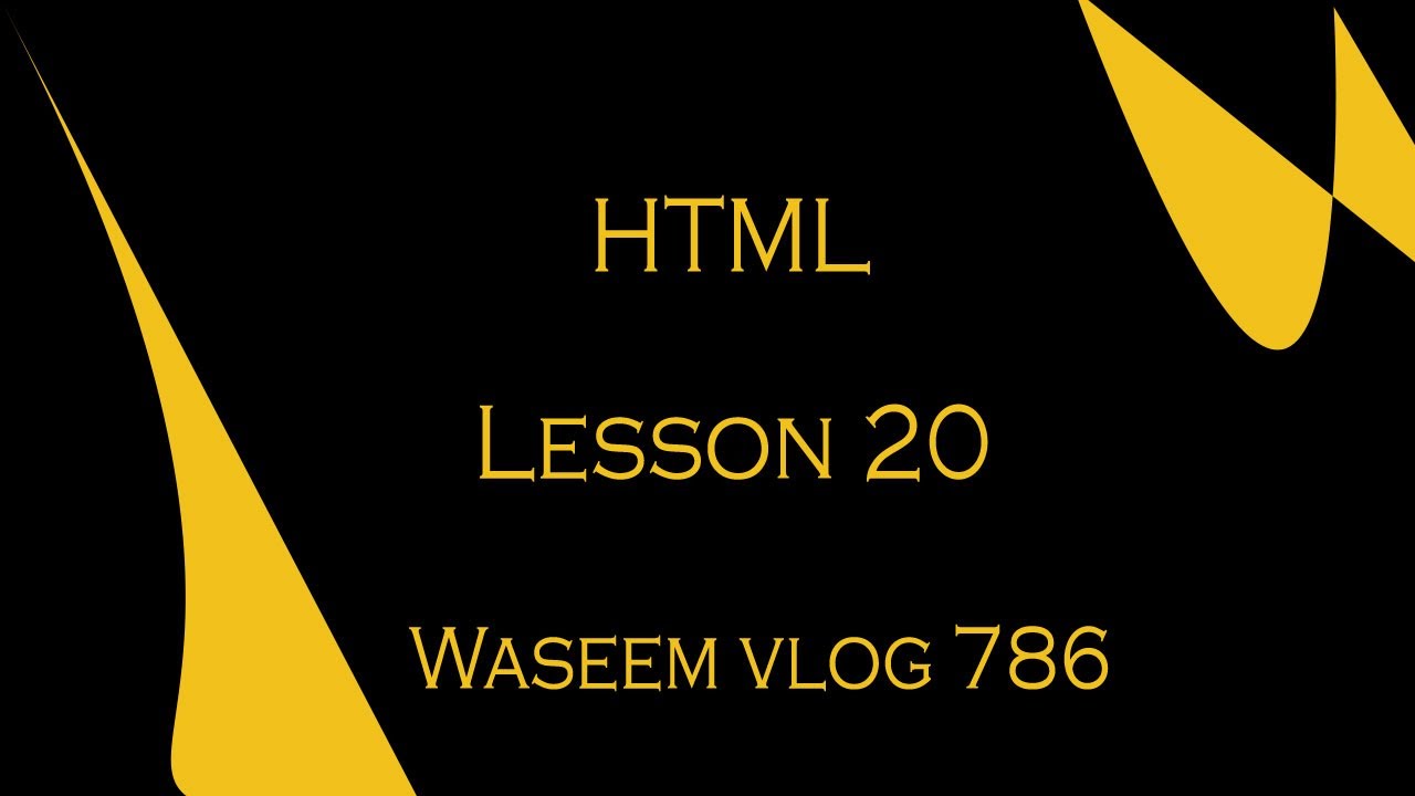 HTML Course For Beginners | Lecture 20 | Create Contact Form - YouTube