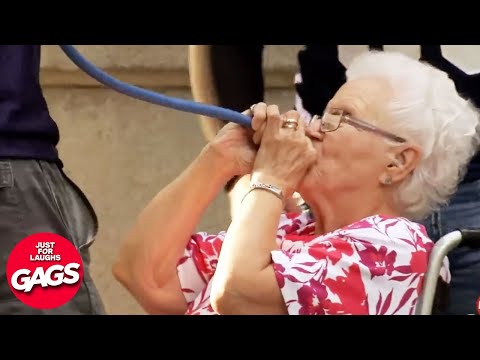 Grandma Wrecks Frat Boys | Just For Laughs Gags