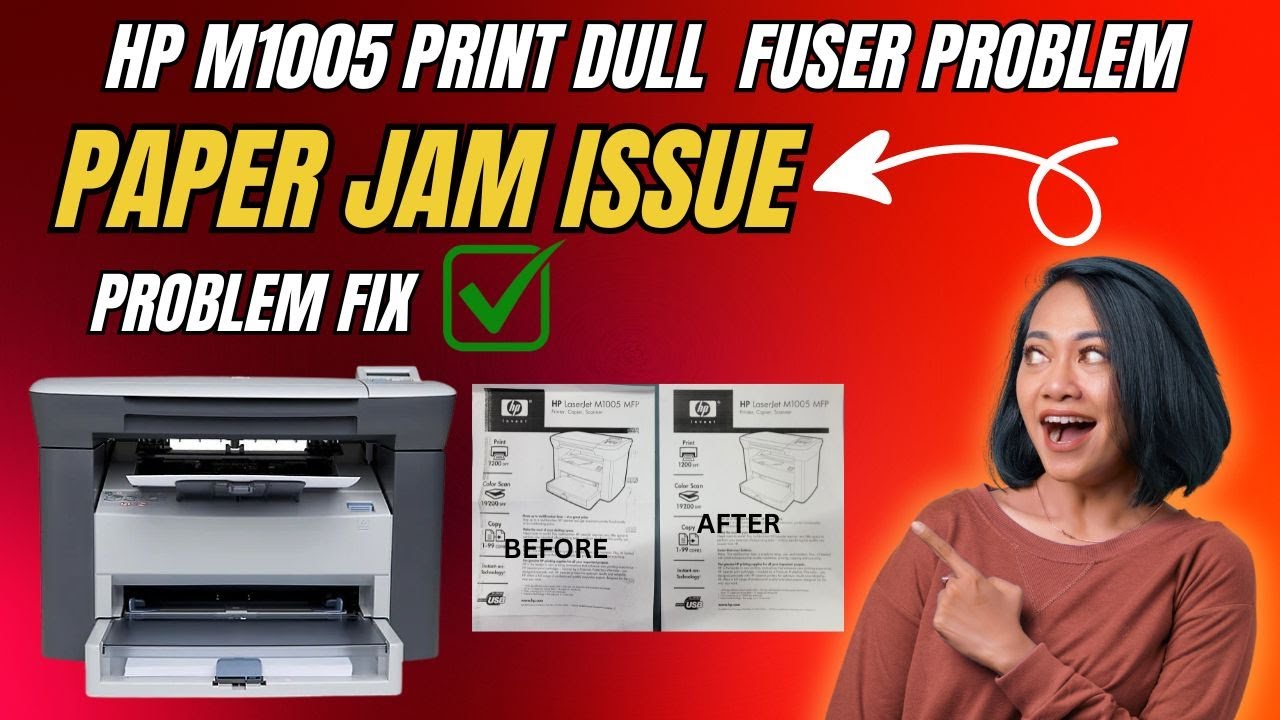Hp Laserjet M1005 Print Dull & Lines Problem | Toner Drum FIX 🫨 | Fuser ...