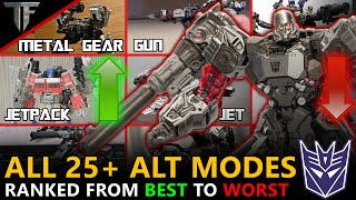 Ranking All 25+ Alt Modes Of Transformers Movie Studio Series Megatron From BEST to Worst!