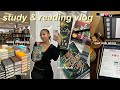 Study  reading vlog  being productive book hauls studying book shopping taking notes 