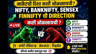 NIFTY, BANKNIFTY, SENSEX Direction कशी ओळखायची? 🔥 LIVE Trading Guide