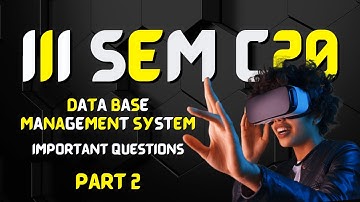 Diploma 3rd sem DBMS Important Questions | Diploma C20 | Computer Engineering | Diploma 3rd sem