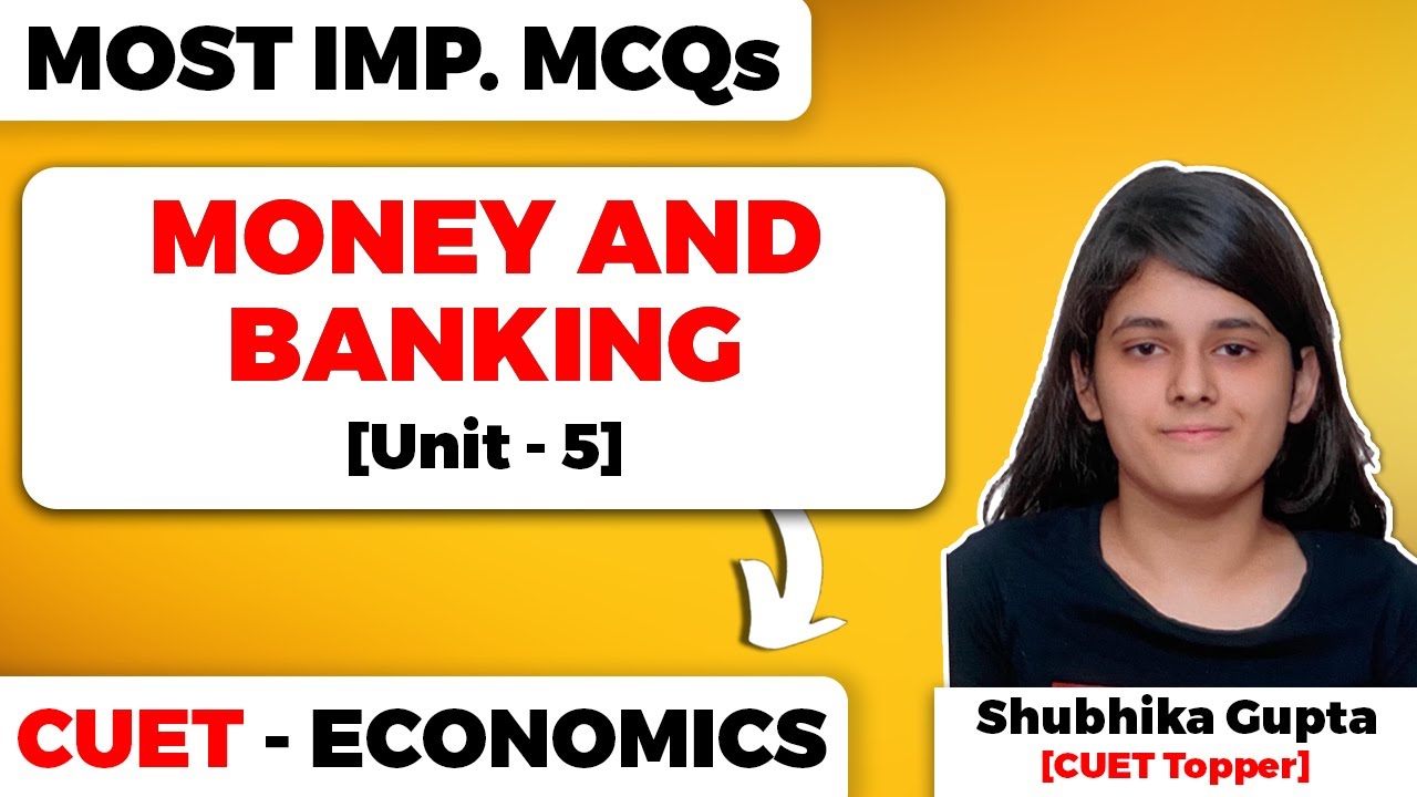 Money and Banking Most Important MCQs for CUET Economics YouTube