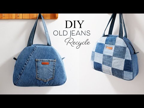 DIY old jeans recycle - YouTube