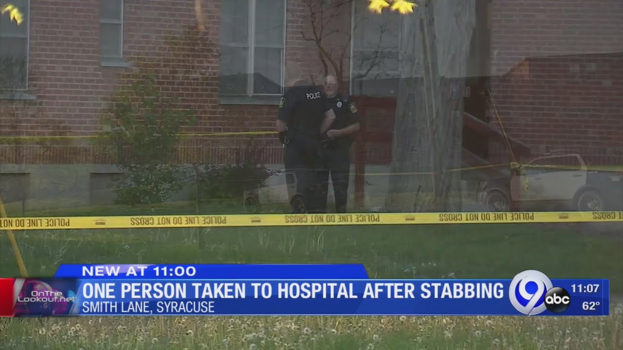 One person taken to hospital after stabbing - YouTube