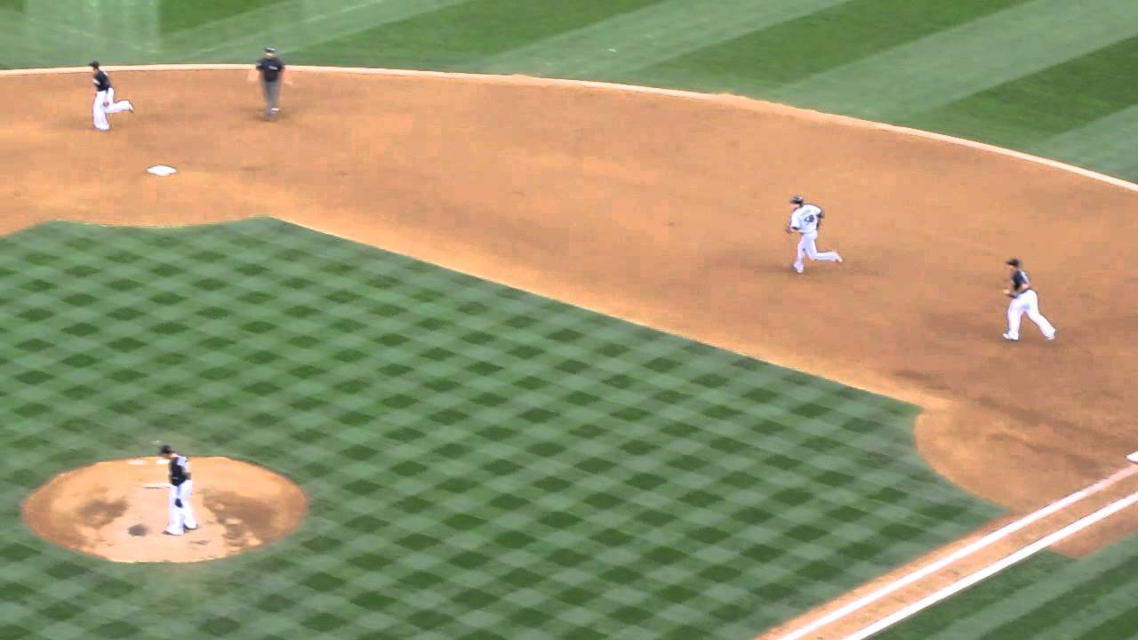 Doug Fister Hits a Double to Left Center at Safeco Field LIVE HD