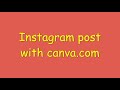 Instagram post with canva.com