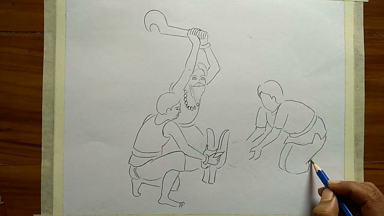 How to draw Kali Puja scenery/Kali Puja special drawing