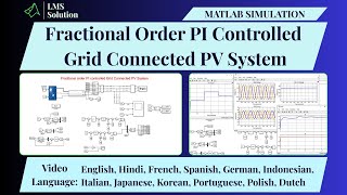 Fractional Order PI Controlled Grid Connected PV System in MATLAB | PV Grid System