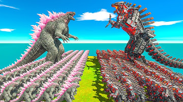 Growing Evolved Godzilla vs Mechagodzilla Size Comparison - ARBS