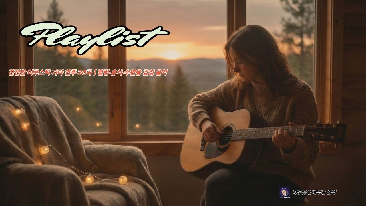 🎸 잔잔한 어쿠스틱 기타 연주 30곡 | 힐링·휴식·수면용 감성 음악