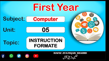 Inter Part-1 Computer Unit 05{Lecture No 12} Instruction Format #intermediate #hafizzulfiqarshahid
