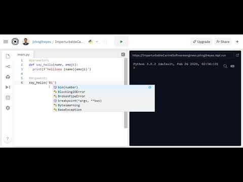 Python101: Argument vs Parameters