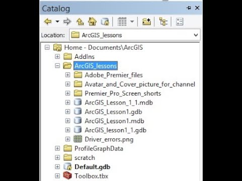 ArcGIS Creating file (.gdb) and personal (access, .mdb) geodatabases Lesson1
