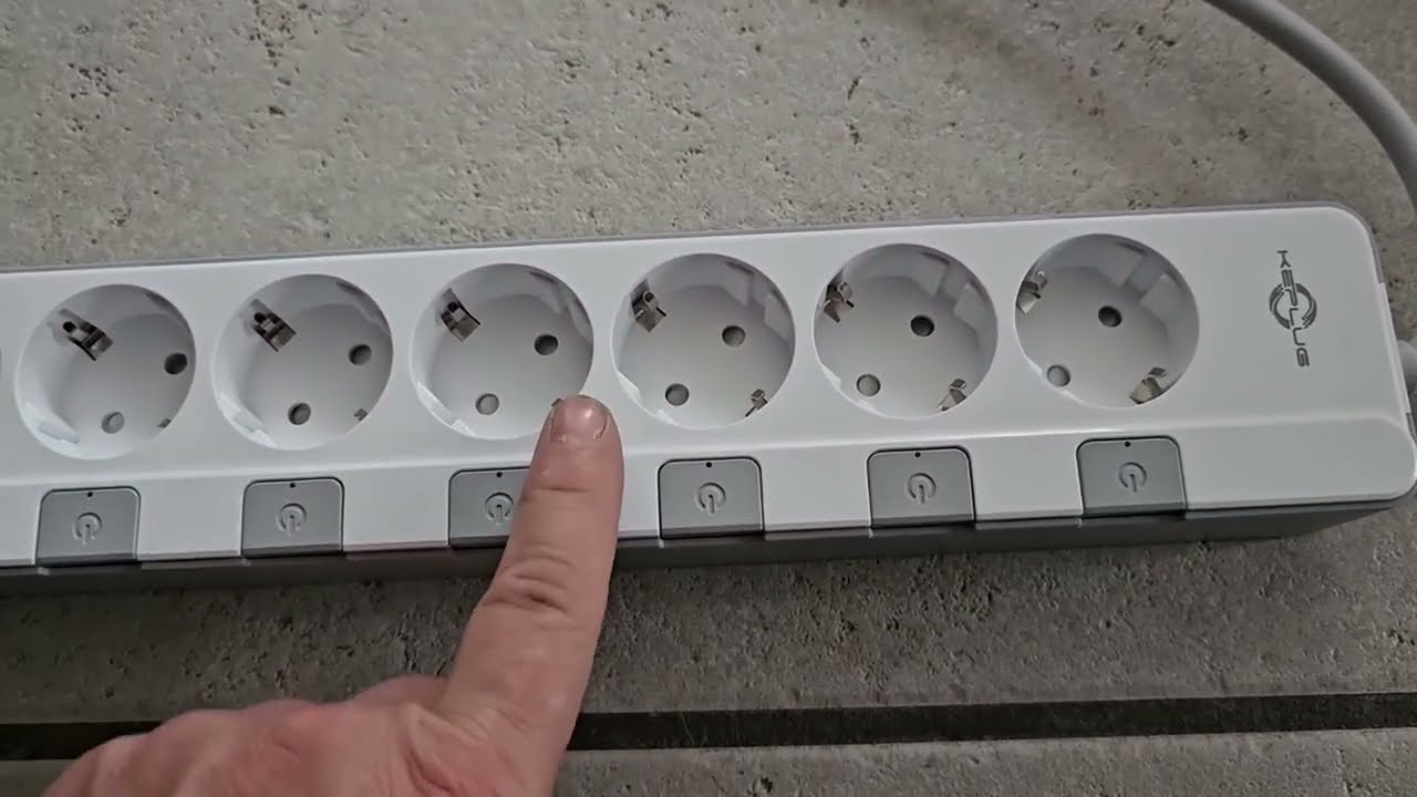 KEPLUG 6AC Multiprise Parafoudre 1050J avec Interrupteurs, Multiprise protégée au top avec 6 prises