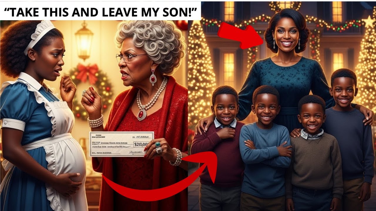 His Billionaire Mother Paid the Maid to Disappear — One Christmas Day She Returned With Four Boys