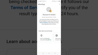 New method ✔️💯 Working 🙂 | Account in Review Whatsapp | Whatsapp Account in Review Problem