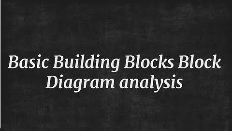 DSP|BLOCK DIAGRAM ANALYSIS