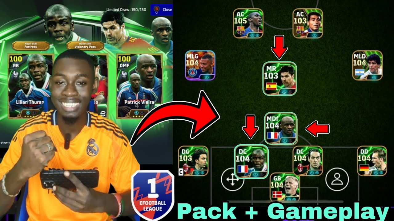 Pack Opening + Match Complet avec Thuram 105 Vieira 105 & Xabi Alonso  🥰🔥|| Efootball 25 mobile