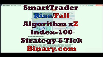 SmartTrader Rise /Fall Algorithm xZ Strategy 5 Tick Binary com
