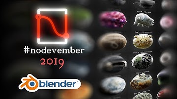 #nodevember - Simon Thommes - Procedural Shader Showreel (Blender)