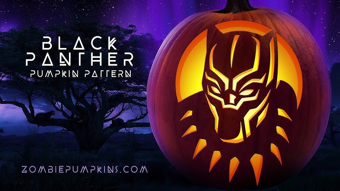 Black Panther Pumpkin Pattern by ZombiePumpkins.com - YouTube black-panther-pumpkin-pattern-by-zombiepumpkins-com-youtube