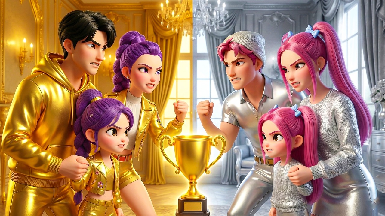 💄 Mira Using Rumi Family's Makeup 💅 || 🏆 Golden Family VS Silver Family 🥈(Story Episode)#mateoo