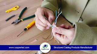New Copperled Cl-Kj-C6A17 Toolless Keystone Jack How To Install With Lan Cable Without Cable Tie