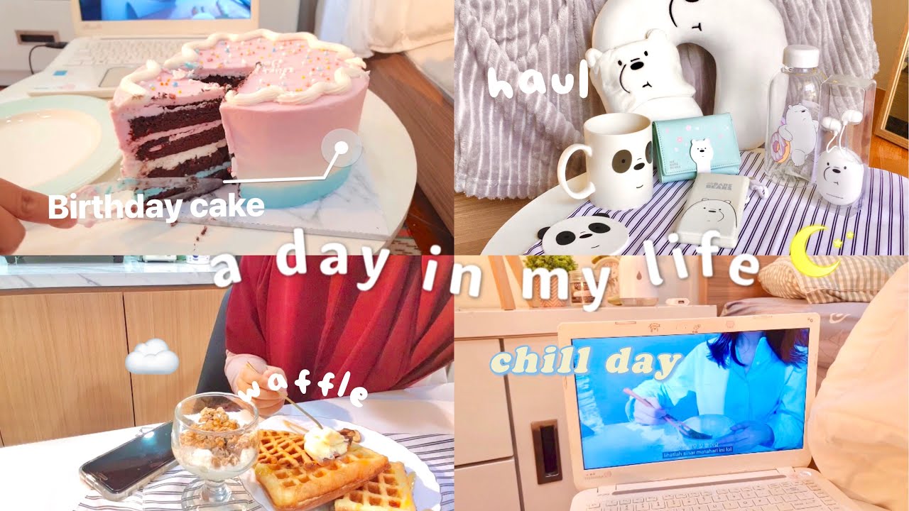a day in my life : ramadhan edition pt 2,what i eat, birthday cake, we bare bears haul ft miniso🎂🧇