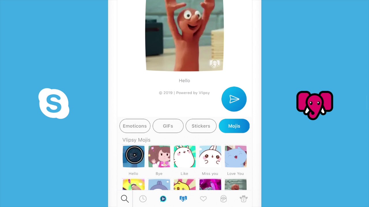 Vlipsy + Skype Mojis